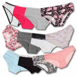 12 PC'S ASSORTED/ RANDOM DESIGN WOMEN SEXY PANTIES SOFT COOL UNDERWEAR