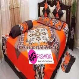 Cotton king size print bedsheet