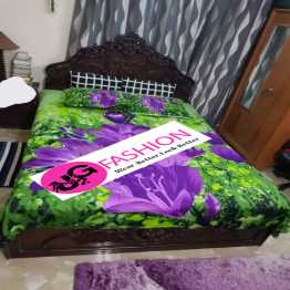 Cotton king size print bedsheet