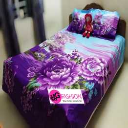 Cotton king size print bedsheet