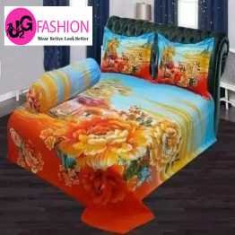 Cotton king size print bedsheet