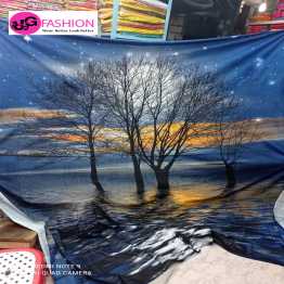 Cotton king size print bedsheet