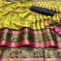 Indian Pure Mercerised Cotton Silk in Exclusive Border Design With Embroidery work  saree