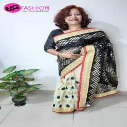 Indian Saree with heavy  embroidery work