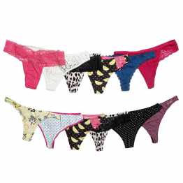 Livingtex  12 PCS LADIES UNDERWEAR THONG