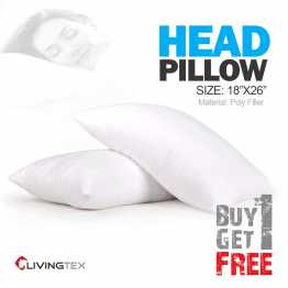 Livingtex  HEAD PILLOW 18″X 26″ (BUY 1 GET 1)