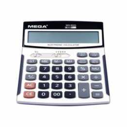 Mega MG-9025 Electronic Calculator, 12 Digit, White