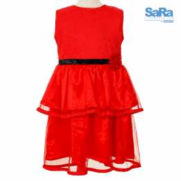 SaRa Girl's Frock (Red)