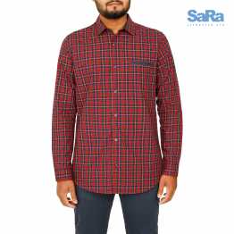 SaRa Men's Casual Shirt (Red & Navy)