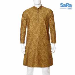 SaRa Men's Panjabi (Yellow Print)
