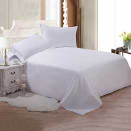 SINGLE WHITE BED SHEET (WITH OUT PILLOW COVER)