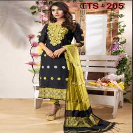 Tangail Tat Jamdani Half Silk 3 peach